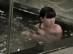 Bashful Asian sweetheart voyeured on cam naked in the pool nri099 00