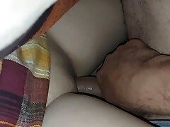 Back to school, daughter and stepfather secretly fuck at night, they must not make noise or the wifey wakes up