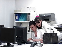 Rei Kitajima : A Big Breasted Office Lady Bangs Her Accomplices - Part.1