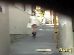 Public sharking of a lovely Japanese babe in a narrow street