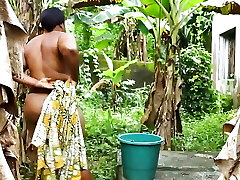 I visited her at her grannie's house and we pounded outdoor.