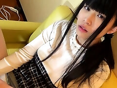 Asian girlfriend fingering her snatch point of view