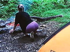 Teenie sex in the forest, in a tent. REAL VIDEO