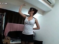 Sexy brunette asian shows rump upskirt in nylon stockings Sexy brunette asian shows rump upskirt in nylon stockings