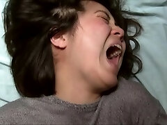 Asian Woman's Massive Orgasm Face With Jaws Wide Open
