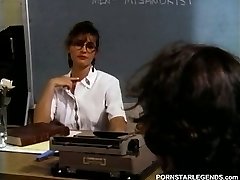 College slut getting romped on tutors desk