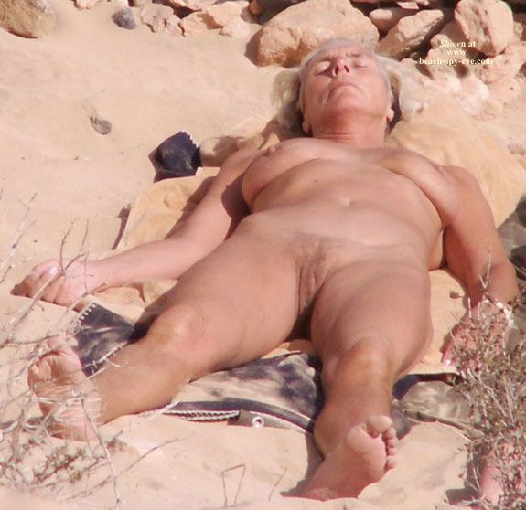 Nude mature women at nudist beach picture