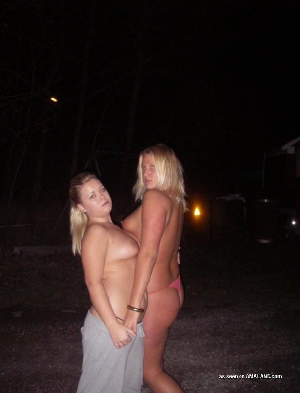 Backyard Nudity Bbw - Chubby GF goes topless in the backyard