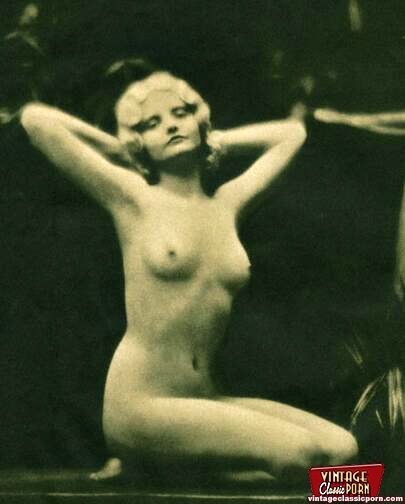 Vintage models posing nude