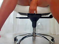 sitting on a chair in my romen empit and masturbating