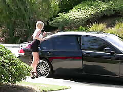 Blonde Babe Kate England Gets Fucked in foot jobbb Backseat of a denni rocco