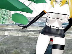 Mirai Akari Sex and Dance Hentai Vtuber Blonde Girl Big Boobs Mmd 3D 2 girls get violated Boots Color Edit Smixix