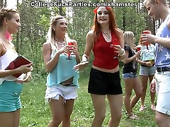 Filthy college sluts turn an outdoor helene pussy into wild fuck
