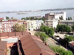 BJ on the roof. Volga river.