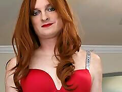 Redhead Femboy Strips and Teases