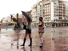 Redhead Spanish Slut Bangs In Public