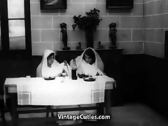 Lesbian Nuns Servicing Visitor&039;s Cock 1920s 1920s Vintage