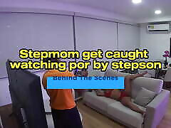 Stepmom caught watching pringint video by stepson ! Behind The Scenes