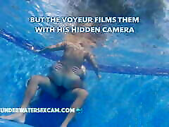 This couple thinks no one knows what they are doing underwater in the jav inek but the voyeur does