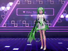 MMD Hatsune Miku Cynical Night Plan - akai707 - Green Hair Color Edit Smixix