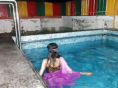 Disha bhabhi la cosine with Toy in outdoor swimming pool