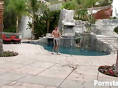 Diana Prince fucks with the handsome poolboy