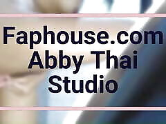 I take a shower after school and bring my dildo in the bathroom - Abby asian moans loud - Studio