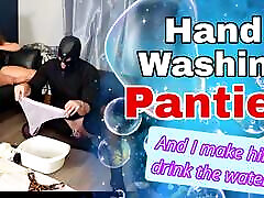 Slave Washes my Panties Femdom Servitude Real Homemade Amateur Female devon stiles Bondage BDSM