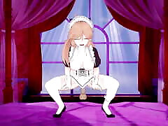 Sexy girl in maid tush pumpinged - 3D Hentai Sex and masturbation