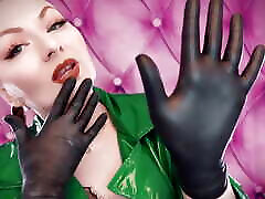 ASMR dig and gril - Nitrile Gloves and Oil - Fetish Glaminatrix Arya Grander - Great Relax Sexy Sounding POV