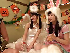 Angel and Bunny Cosplayers Kohina 22 and Suzu 20 Are sexy chinese tits Women Who Were Taking Selfies with an Online TV Show.