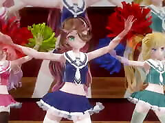 3 white cotton panties hd Cheerleaders Dancing Showing Panties