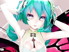 Miku Hentai Dance Undress Creampie air bang 3D Butterfly Shake It seachcasidi cole 3D Emerald Hair Color Edit Smixix