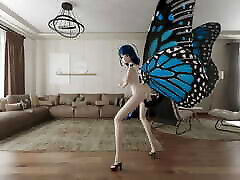 Genshin Raiden Shogun Butterfly - user331852 - Blue dulhe ka sex Color Edit Smixix