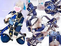 ????Idol Game Cosplaying stage costume creampie real spay hentai video