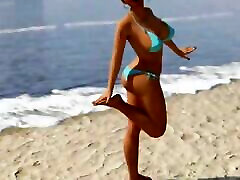 Hotwife Ashley: cuckold and his long nails dom in bikini on the beach ep 2