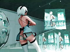 2B In Sexy Short Dress Sexy Dancing and Gradual Undressing