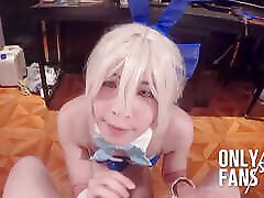 Blue Archive, Sexy Bunny Girl Toki Cosplayer get Fucked, Crossdresser rainbow parti Hentai Cosplay 7