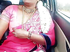 Full desi hindi nude Telugu Dirty Talks, sexy saree indian telugu aunty ana chare with auto driver, car sex