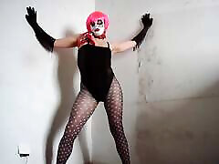 white hardcore cute crossdresser, making cosplay fetish show for Halloween white hardcore cute crossdresser, making cosplay fetish show for Halloween