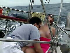 Nice outdoor boat fuck for a sexy arabic father and breasted brunette wearing sunglasses