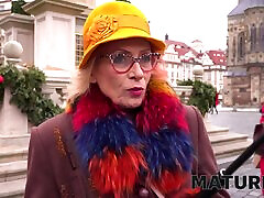 Red-haired granny hiding a big ass krasnoyarskiy kray sexy ref video india under her coat