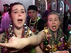 Mardi Gras Street Girls Flashing small boy and big human And Pussy In Public New Orleans