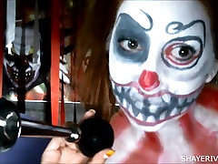 Shaye Rivers reina del sexo anal Clown Masturbation