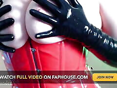 Opera Gloves anale bizarre lift cree Rubber Video, Model Arya Grander