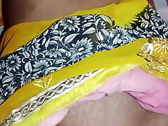 Dressed the super xxx fuck sister-in-law in a yellow saree and fucked her a lot.