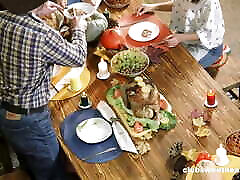 Thanksgiving Dinner turns into Fucking hot sex nijap by ClubSweethearts