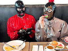 Breakfast in full latex with LatexRapture and hinde full hinde bf Fetilicious