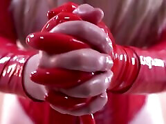 Short Red russian blonde shop Rubber Gloves Fetish. Full HD Romantic Slow Video of Kinky Dreams. Topless Girl.