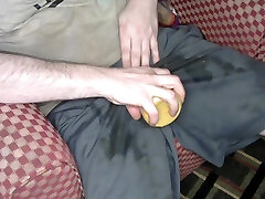 Having Some Hot Cheese Dip Using Nike Shorts For Bowl Having Some Hot Cheese Dip Using Nike Shorts For Bowl
